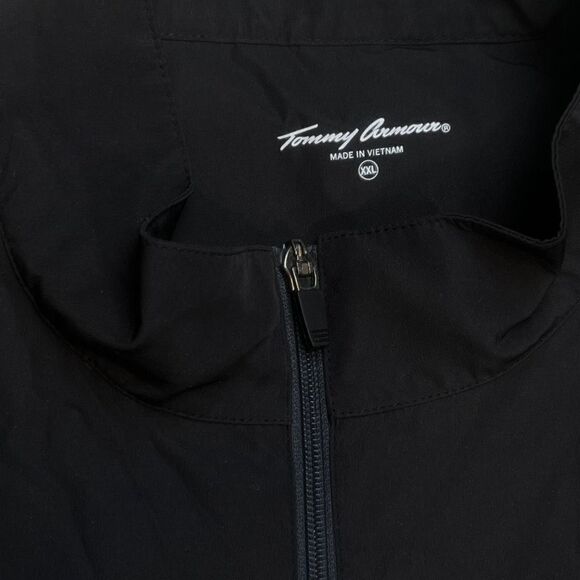 Tommy Armour Golf Jacket Men's XXL Long Sleeve Full Zip Black Windbreaker Jacket - Picture 12 of 13